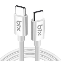 Resim Mabeyn Bix BX-UC02C 60W Type-C To Type-C Hızlı Şarj ve Data Kablosu 1.2 Metre Beyaz 