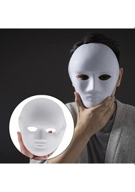 Resim Beyaz Renk Boyanabilir Anonim Tam Yüz Cosplay Maske 24x18 Cm Çok Renkli 