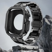 Resim 2 adet Set, Paslanmaz Çelik Bant ve PC&TPU Kılıf Apple Watch 38/40/41mm, 42/44/45mm, 49mm ultra, S10 42/46mm iş/turizm tarzı Erkekler ve Kadınlar için Serisi 10/9/8/7/6/5/SE/4 için Metal Kayış - Suya Dayanıklı Değil 
