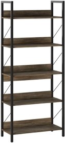 Resim Profile 5 Raflı Kitaplık-Retro Ceviz 73x172x35 cm 