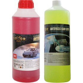 Resim Luxor Kimya Kimya 2li Set -22 Derece Antifrizli Cam Suyu 1 Lt Ve -42 Derece Kırmızı Antifriz 1.5 Lt 