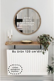 Resim TALAŞTOZUM Atlantik Çam Petek Üstü Tak Çıkar , Uçan Raf & Dresuar Duvar Montajsız Oval Kesim 120 Cm 