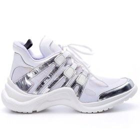 Resim Kadın Gümüş Detaylı Sneaker 