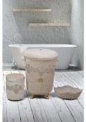 Resim Golden Vizon 3'lü Çeyizlik Banyo Kirli Çamaşır Sepeti Seti 
