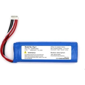 Resim Aslanoğlu Store Sertec Jbl Flip 3 Uyumlu 3.7V 3000 Mah Soketli Batarya 