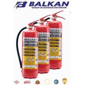 Resim 6 Kg Ruhsata Uygun 4 Yıl Köpüklü Yangın Tüpü 3 Adet 