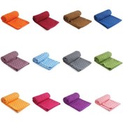 Resim Tenfowee Yoga Matı İçin Kaymazlı Havlu - Ultra İnce Lifli Pvc, Teri Emici, Sağlıklı Egzersiz, Pilates Ve Spor İçin Uygun, 183x63cm, Yeşil Çok Renkli 