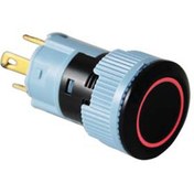 Resim OGESSAN 16mm Buton LEDLİ Plastik Seri Yaylı BEYAZ - 24 VOLT 