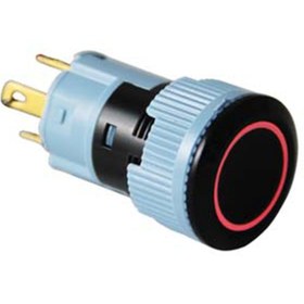 Resim OGESSAN 16mm Buton LEDLİ Plastik Seri Yaylı BEYAZ - 24 VOLT 