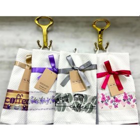 Resim Nivemeshome 2 Li Cappucino-beyaz Asorti Model Mutfak Havlusu 