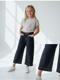 Resim Zekids Kız Çocuk Modern Straight Fit Denim Pantolon-16768 Çok Renkli 
