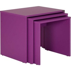 Resim Triple Zigon Sehpa - Mor 