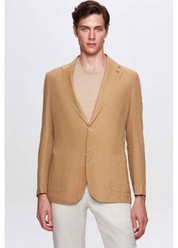 Resim D's Damat Ds Damat Regular Fit Bej Düz Kumaş Ceket 4hc04s2024362 Bej 