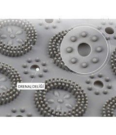 Resim Teknotrust Kaydırmaz Silikon Banyo Paspası, Masajlı, Vantuzlu, Güvenli Ve Konforlu Kullanım 