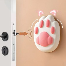 Resim 2 Adet Kedi Pençesi Kapı Durdurucu - Çarpışma Önleyici, Sessiz Tampon Ped Banyo & Ev Dekoru İçin 