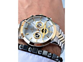 Resim Bentini Erkek Fonskiyonlu Takvimli Lüks Saat 