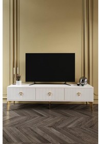 Resim 150 CM ZEUGMA MDF MEBRAN KAPAK EKRU GOLD 