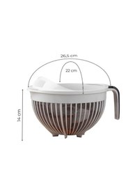 Resim Qlüx İdeas Qmix Pirinç Süzgeci Fil Dişi 3000ml 22cm Çok Renkli 