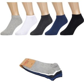 Resim Ozzy Socks Unisex 5 Çift Dikişsiz Pamuklu Çok Renkli Patik Çorap Yazlık Dayanıklı Topuk ve Burun OSPACK3003 Çok Renkli 