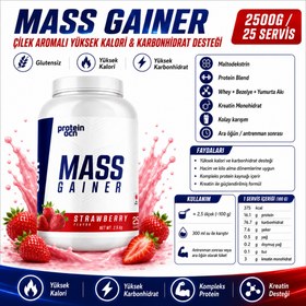 Resim PROTEINOCEAN Mass Gainer Çilek 2500g 