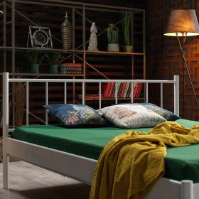 Resim Unimet Falez-S Çift Kişilik Ferforje Metal Karyola-Beyaz 