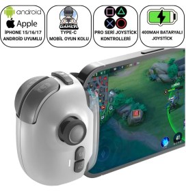 Resim Coofbe Profesyonel 400MAH Type-C Girişli Mobil Oyun Kolu Telefon Joystick Telefon Ateş Tetik Gamepad Joystick 