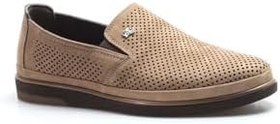Resim Fast Step Hakiki Deri Erkek Casual Loafer Ayakkabı, Kum Nubuk, 39 Beden 