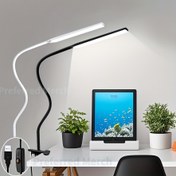 Resim USB Güçlü Esnek LED Klipsli Masa Lambası - Ayarlanabilir Kol, Ev Ofisi, Yatak Yanı, El İşleri ve Görüntülü Konferanslar için Taşınabilir Okuma Işığı, Modern Tasarım, 36V Güvenli Çalışma 