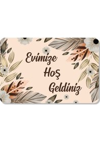 Resim Dijital Baskılı Hoş Geldiniz Yazılır Desenli Dekoratif Dış Kapı Önü Ve Iç Mekan Paspası Yıkanabilir Çok Renkli 