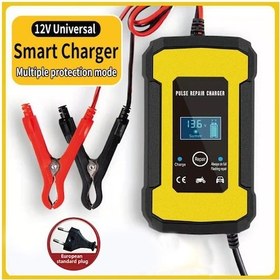 Resim 12V 6A Araç Pil Şarj Cihazı Onarım Kontrol 110V 220V Akü Adaptörü 