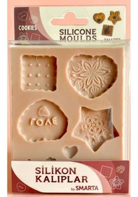 Resim Smarta Silikon Epoksi Ve Polimer Kil Kalıbı Cookies 