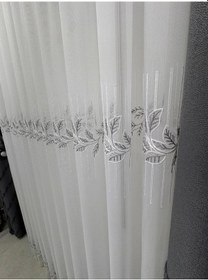 Resim Nivemeshome Eylülzade Gümüş Detay 1/3 Pileli Tül Perde Apm 350x250 