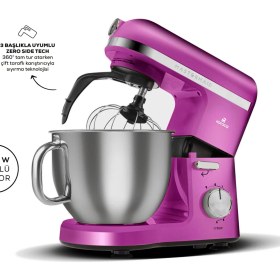 Resim Karaca Mastermaid Chef Pro Çift Kollu Stand Mikser Fushia Love 1750W 