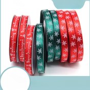 Resim 25 Yards Festive Kırmızı ve Yeşil Kar Tanesi Noel Bandı - 1cm Dayanıklı Kumaş, Tatil Hediye Paketleme, Süsler ve Festivite Mükemmel, Noel Süsleri 