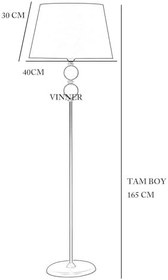 Resim vinner Tek Ayaklı Lambader VNRGLDHEL0011006 