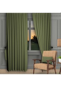 Resim Su Yeşili Ada Fon Perde Pilesiz Extraforlu Düz Dikim Büzgü Pile-su Yeşili Su Yeşili 