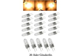 Resim Cata CT-2112 12/20W Kapsül Halojen Ampul G4 Duy 2700K - 20 Adet 