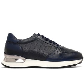 Resim Derimod Erkek Lacivert Bağcıklı Kalın Tabanlı Deri Sneaker 25WFD622214 