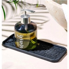 Resim Mediterian Gri Çok Amaçlı Silikon Yağdanlık ve Organizer Altlığı, 0-249 ml, 1 parça 