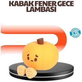 Resim Bfs Dekoratif Pumpkin Gece Lambası Şarjlı Dokunmatik Led Işık Çok Renkli 