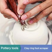 Resim 1 Adet Metal Kil Yüzey Ayak Kazıyıcı Alet - Pürüzsüz Bitiş için Ergonomik Sap, Kil, Mum ve Reçine Sanat Eserlerinde Hassas Oyma & Düzeltme - Profesyonel Heykelcilik & El İşi Aracı, Kil Şekillendirme Araçları, Seramik Aleti, Detaylı Tasarım, Ahşap Tutamak, Dengeli Yapı, Sağlam Yapı, El Sanatları Meraklıları İçin 