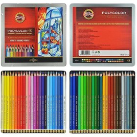 Resim Koh-I Noor Polycolor Kuru Boya Kalemi 48 Renk Set 