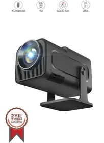 Resim Torima Projeksiyon Cihazı Taşınabilir Ev Sinema 4K 1080P Android Akıllı Projektör HY320 Siyah 