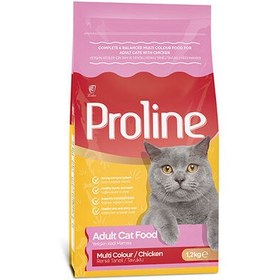 Resim ProLine Renkli Taneli Yetişkin Kedi Maması 1,2 Kg 