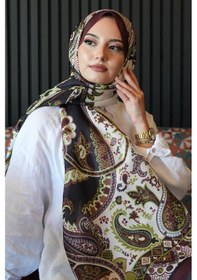 Resim Afvente Damla Motif Desen Çikolata Soft Pamuk Şal Çok Renkli 