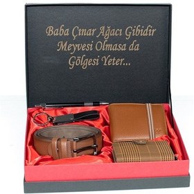 Resim Hky Hakiki Deri Erkek Cüzdan & Mekanizmalı Kartlık Ve Kemer Seti 
