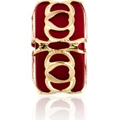 Resim BigGold Altın Telkari Motifli Kalp Desenli Kırmızı Küp Bodrum Nazarlığı 