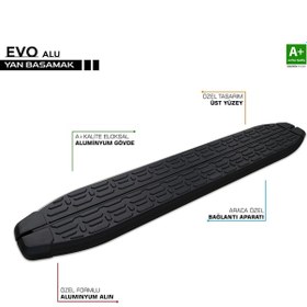 Resim S-dizayn Ford Tourneo Custom Kısa Şase Evo Siyah Yan Basamak 203 Cm 2012 Üzeri 