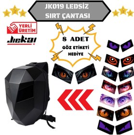 Resim Jiekai Motorcu Ledsiz Sırt Çantası SİYAH (8 ADET GÖZ STİCKER ) 