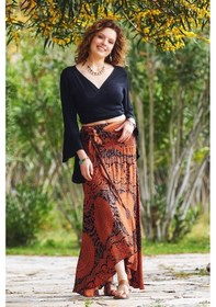 Resim Salaş Turuncu Asimetrik Etek 001 